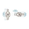 Round Brass Magnetic Clasps KK-TA0007-48-9