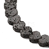 Electroplated Natural Lava Rock Beads Strands G-Q1009-G01-01A-3