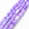Opaque Baking Painted Crackle Glass Beads Strands X-EGLA-T008-18C-1