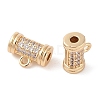 Brass Pave Clear Cubic Zirconia Beads KK-N256-08G-E-2