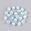 Transparent Spray Painted Glass Beads EGLA-N018-4mm-06-2