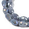 Opaque Solid Color Electroplate Glass Beads Strands EGLA-N013-P10mm-B05-3