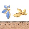 Leaf 304 Stainless Steel Enamel Stud Earrings SA-CBA46AF-24G-5