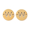 PVD Vacuum Plating 201 Stainless Steel Hollow Flat Round Links FIND-R149-03W-G-1