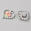 Platinum Alloy Rhinestone Pendants FIND-TAC0008-69P-02-2