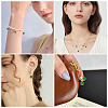 12Pcs Brass & Glass Imitation Cat Eye Round Charms PALLOY-TAC0237-03-8
