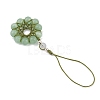 Cat Eye Flower Pendant Decorations HJEW-TA00419-04-3