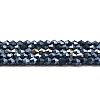 Opaque Solid Color Electroplate Glass Beads Strands X1-GLAA-F029-P4mm-A09-1