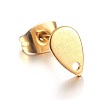 Ion Plating(IP) 304 Stainless Steel Stud Earring Findings STAS-L211-05A-G-1