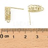 Teardrop Brass Micro Pave Clear Cubic Zirconia Stud Earring Findings KK-C107-13G-3