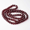 Drawbench Transparent Glass Round Beads Strands X-GLAD-Q012-8mm-23-2