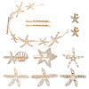 8 Style Starfish Alligator Hair Clips & Stud Earrings & Headband Set AJEW-PH0011-44-1