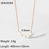 Gold Plated Stainless Steel Lock Collar Necklace with Natural Freshwater Pearl ST6721823-1