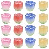 16Pcs 4 Colors Gradient Color Opaque Acrylic Beads MACR-CJ0002-32-1