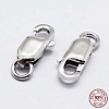 Anti-Tarnish Rhodium Plated 925 Sterling Silver Lobster Claw Clasps STER-K167-075E-P-4