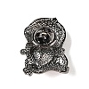 Zinc Alloy Rhinestone Brooches JEWB-E037-02B-02-2