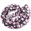 Handmade Silver Foil Glass Lampwork Beads Strands X1-FOIL-T003-03E-2