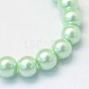 Baking Paint Pearlized Glass Pearl Round Bead Strands LS-HY-Q003-6mm-04-2