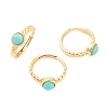 Round Natural Amazonite Adjustable Rings RJEW-Q817-03G-01-1