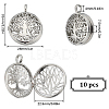 10Pcs Hollow Brass Cage Pendants KK-SC0004-39-2
