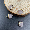 Natural Rose Quartz Charms HEAR-PW0001-060C-1