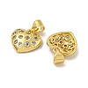 Brass Micro Pave Cubic Zirconia Pendants KK-N254-135A-G-2