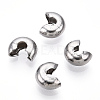 Non-Tarnish 304 Stainless Steel Crimp Beads Covers STAS-S117-011D-3