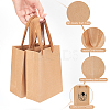  50Pcs Rectangle Kraft Paper Bags with Handle AJEW-NB0005-38-3