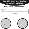 40Pcs 2 Colors 925 Sterling Silver Ball Head Pins STER-BBC0006-39-2