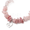 Natural Mixed Gemstone Chip Beaded Bracelest BJEW-JB12976-05-3