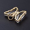 Brass Micro Pave Clear Cubic Zirconia Pendant ZIRC-P079-B02-17-2