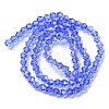 Transparent Electroplate Glass Beads Strands GLAA-F029-2mm-C07-2