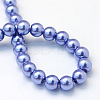Baking Paint Pearlized Glass Pearl Round Bead Strands HY-Q003-6mm-09-4