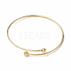 Ion Plating(IP) Adjustable 304 Stainless Steel Wire Cuff Bangle Making X-MAK-F286-02G-1