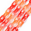 Two Tone Spray Painted Handmade Transparent Acrylic Cable Chains TACR-T022-02F-1