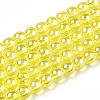 Electroplate Transparent Glass Beads Strands GLAA-T032-T4mm-AB12-1
