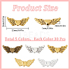 150Pcs 5 Colors Tibetan Style Alloy Angeltee Beads FIND-SC0009-30-2