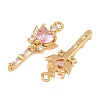 Brass Micro Pave Cubic Zirconia Pendants CU-CBA7392-08G-02-2