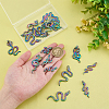 4 Bags 2 Styles Rainbow Color Alloy Pendants FIND-ME0001-85-3