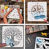 Plastic Reusable Drawing Painting Stencils Templates DIY-WH0172-904-4