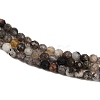 Natural Black Rutilated Quartz Beads Strands G-RM250104-C3-8