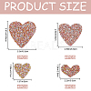 CRASPIRE 4 Styles Heart Hotfix Rhinestone Appliques PATC-CP0001-02A-2