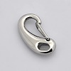Smooth 304 Stainless Steel Push Gate Snap Keychain Clasp Findings X-STAS-O046-A-03-2