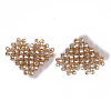 Plating Acrylic Woven Beads PACR-R247-03A-1