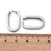 Tarnish Resistant 304 Stainless Steel Huggie Hoop Earrings STAS-H156-11C-P-3