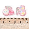 Printed Opaque Acrylic Beads OACR-P035-02A-M-4