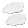 2Pcs 2 Styles Cloud Porcelain Jewelry Plate AJEW-GO0005-13-1
