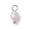 Natural Freshwater Pearl Potato Charms PALLOY-JF03202-02-2