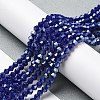 Opaque Solid Color Electroplate Glass Beads Strands LS-GLAA-F029-P4mm-C10-4