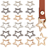 WADORN 18Pcs 6 Styles Zinc Alloy Spring Gate Rings FIND-WR0008-81-1